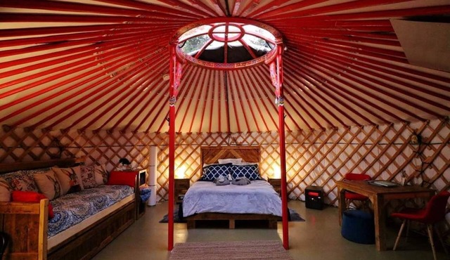 Stay in an Authentic Mongolian Yurt with Private Hot Tub