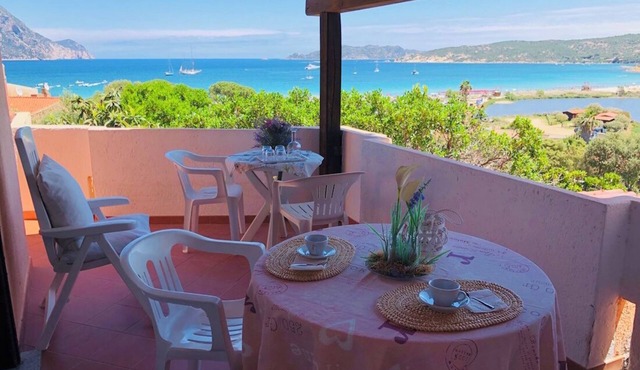 Two-room apartment Oleander Sea view 250 mt beach Porto Taverna