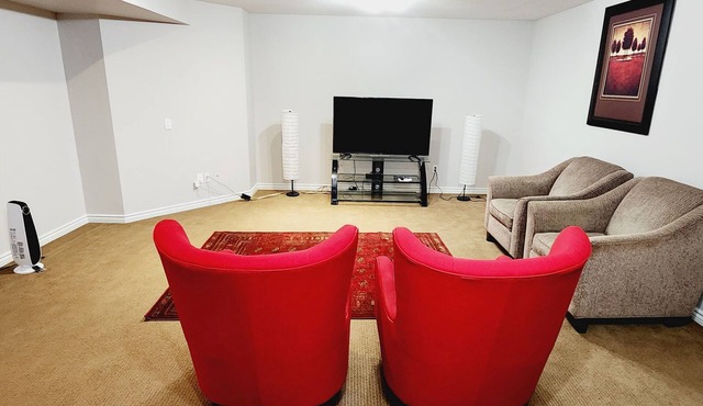 Unique full basement suite with spacious living room.