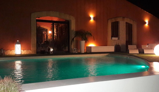 Villa languidly lying down on Mount Bonifato