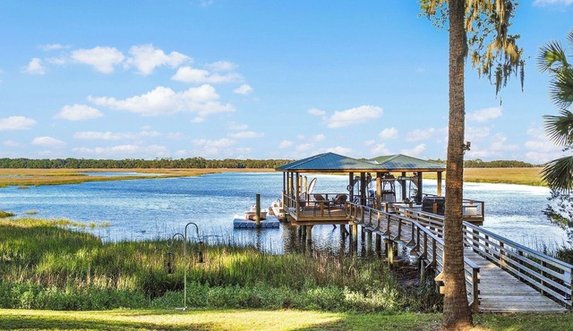 Waterfront Retreat on 2 Acres- Dock Access + Sunrise Views + Guest Suites